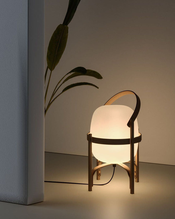 Bärbar Lantern Glas Bordslampa