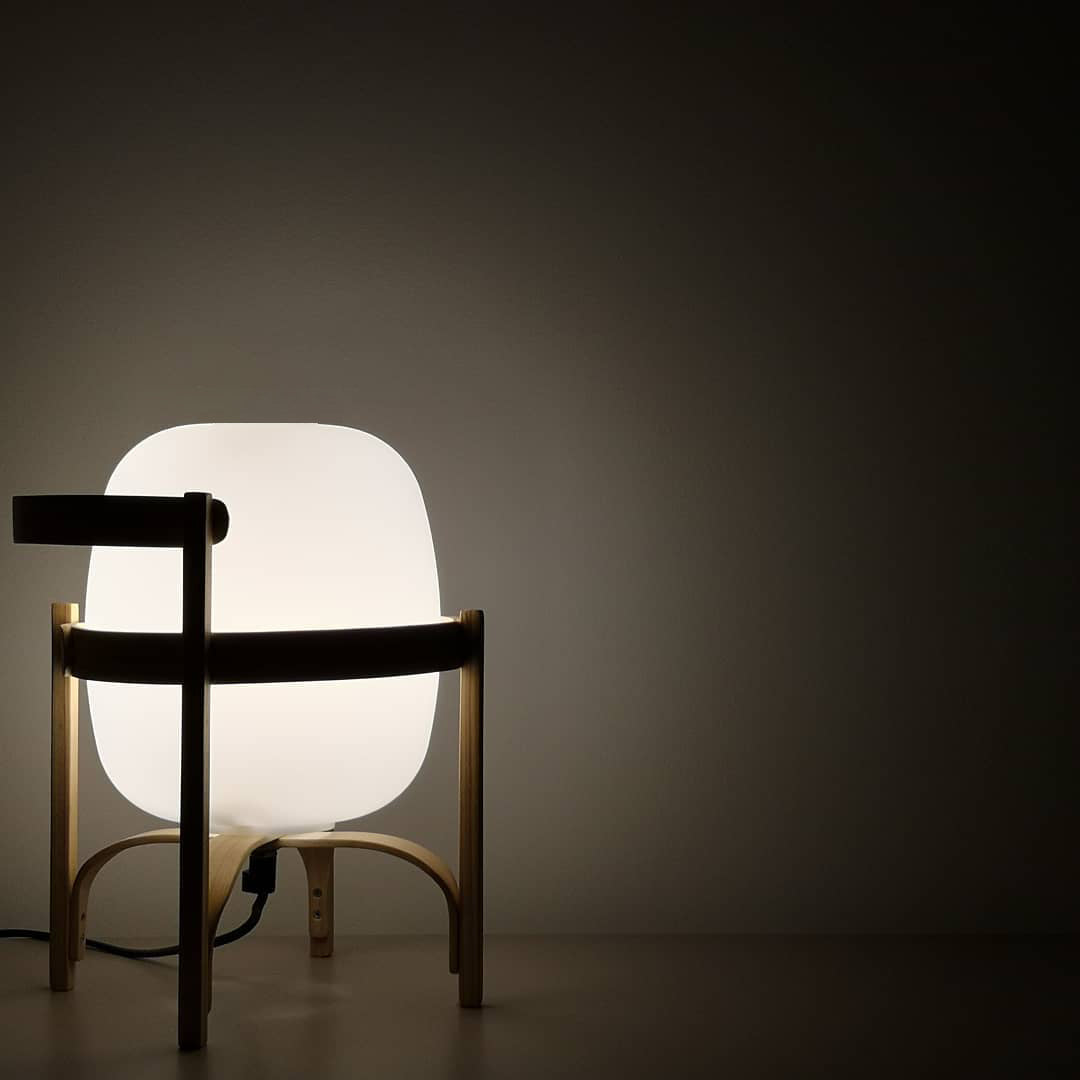 Bärbar Lantern Glas Bordslampa