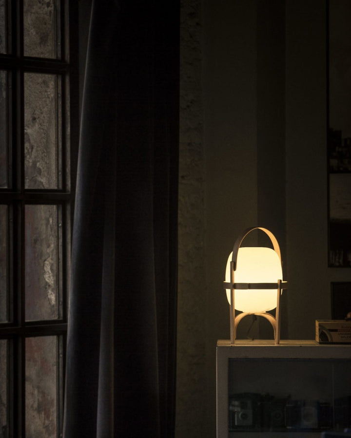 Bärbar Lantern Glas Bordslampa