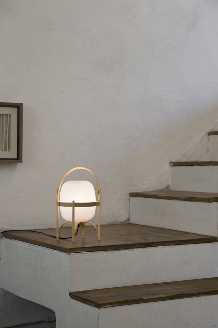Bärbar Lantern Glas Bordslampa