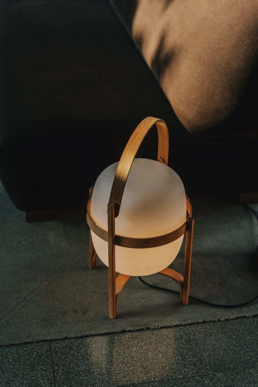 Bärbar Lantern Glas Bordslampa