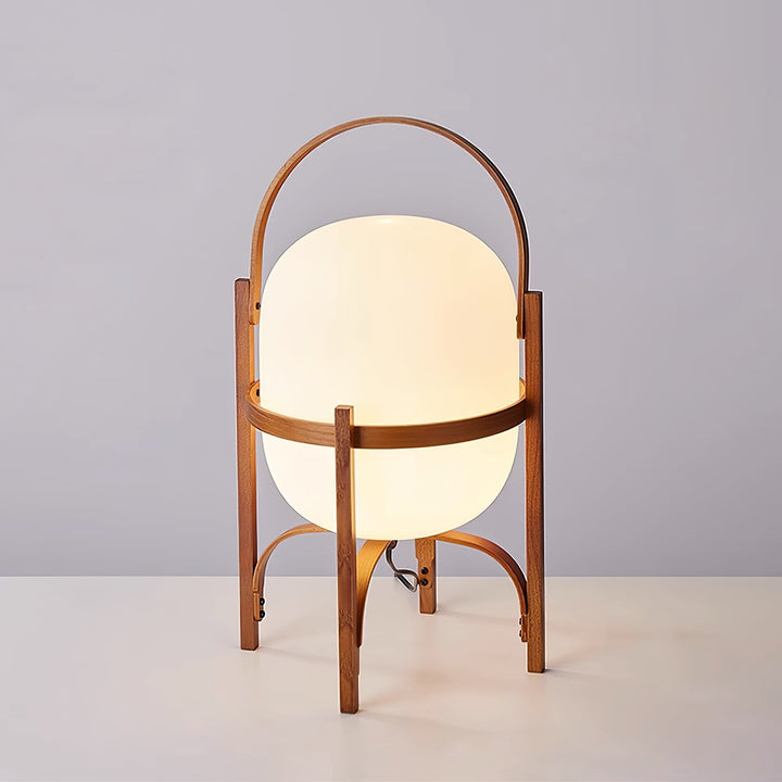 Bärbar Lantern Glas Bordslampa