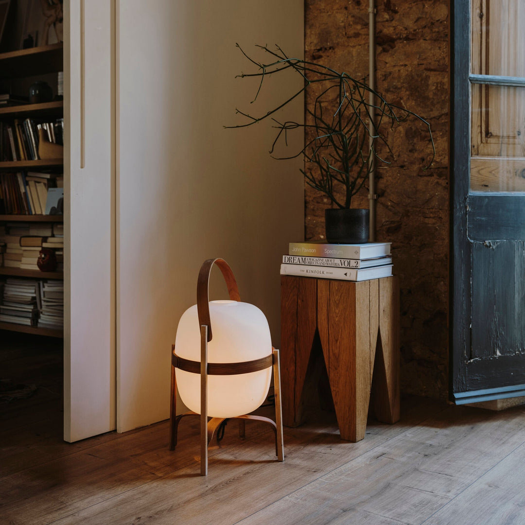 Bärbar Lantern Glas Bordslampa