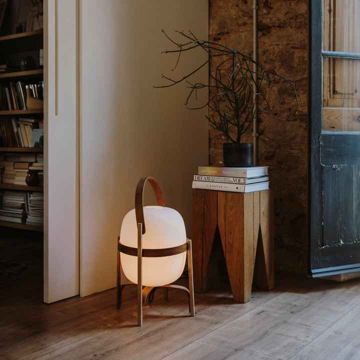 Bärbar Lantern Glas Bordslampa