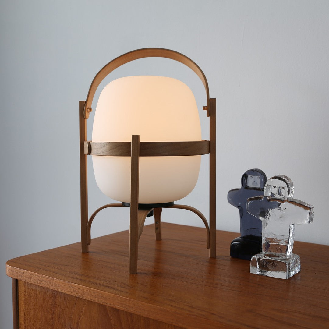 Bärbar Lantern Glas Bordslampa