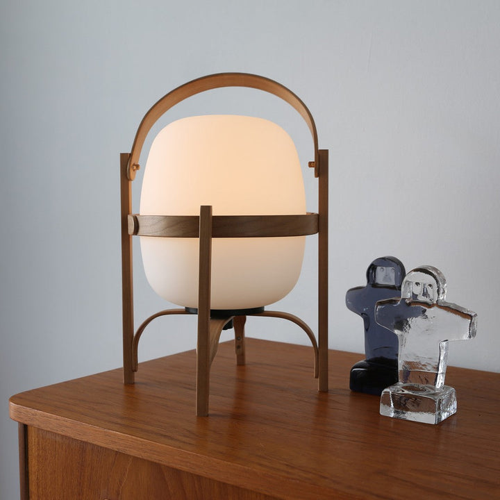 Bärbar Lantern Glas Bordslampa