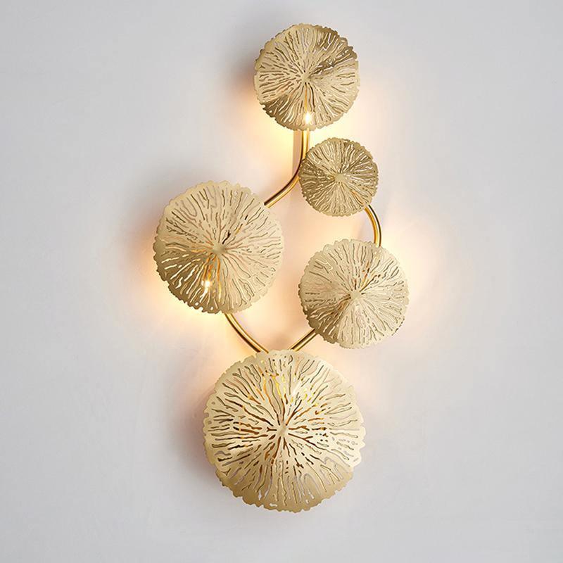 Lotusblad Vägglampa