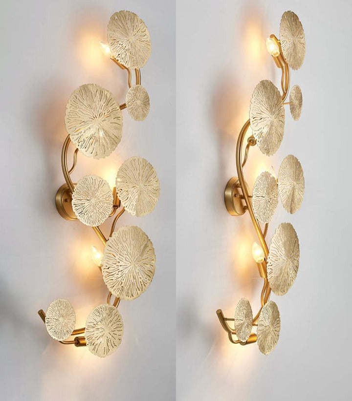 Lotusblad Vägglampa