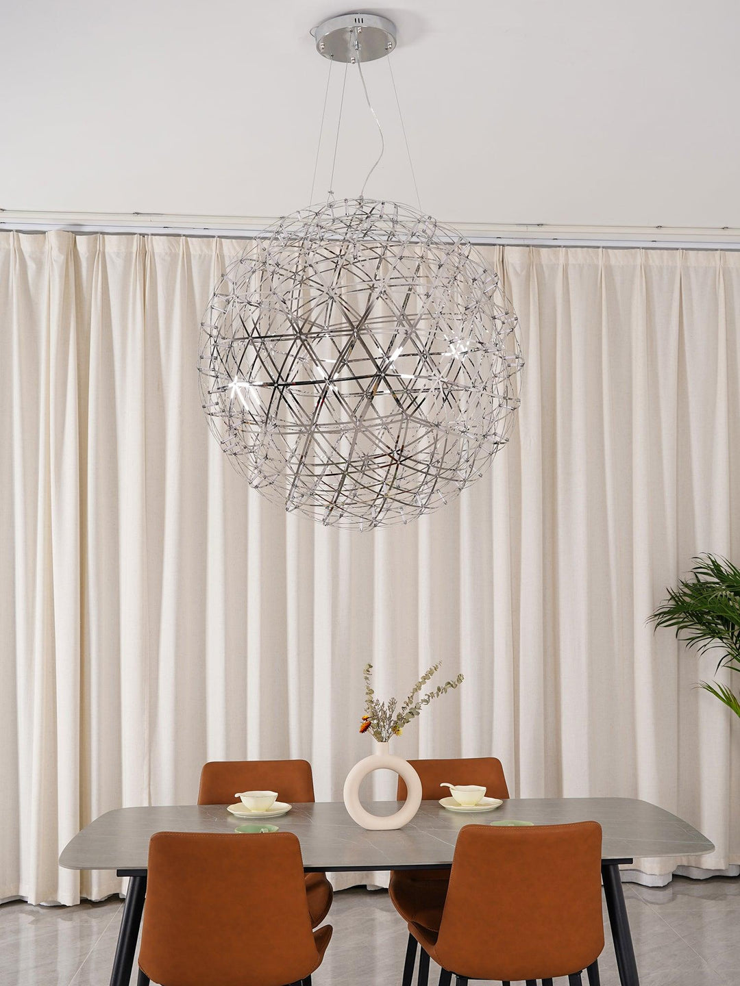 Silver Spark Ball Pendellampa