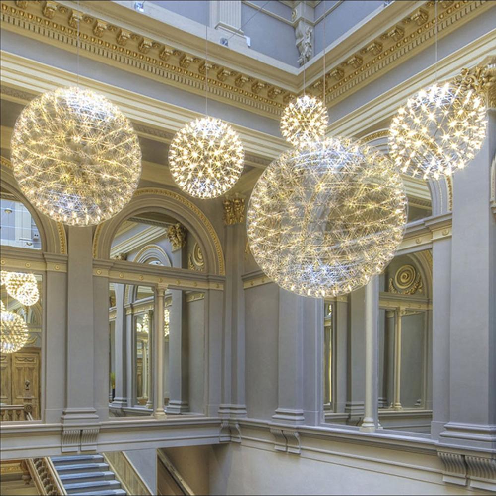 Silver Spark Ball Pendellampa