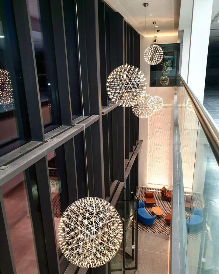 Silver Spark Ball Pendellampa