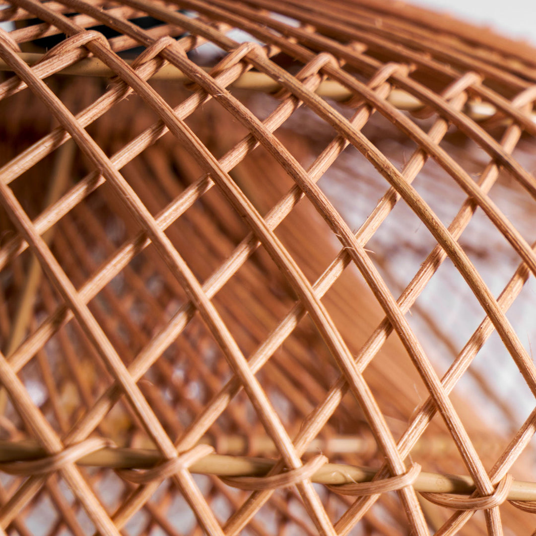 Rattan Wave Pendellampa