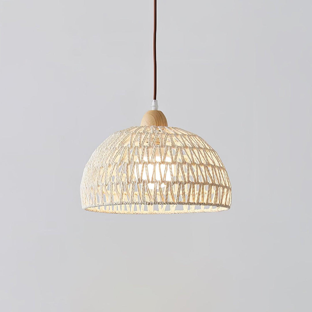 Rattan Båge Pendellampa