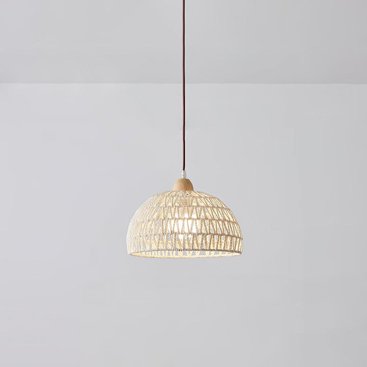 Rattan Båge Pendellampa