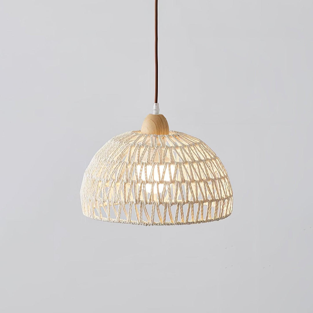 Rattan Båge Pendellampa