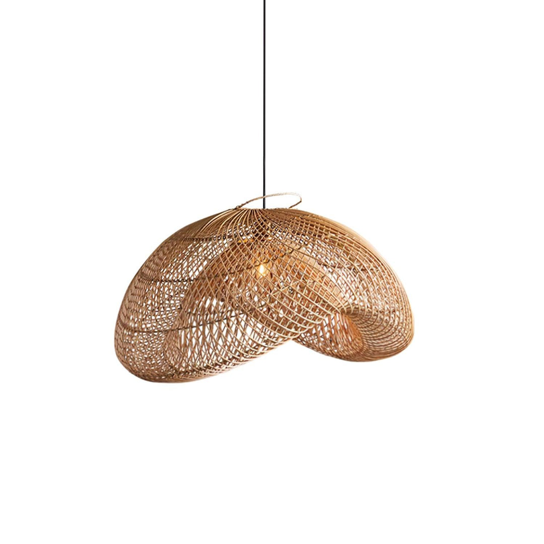 Rattan Wave Pendellampa