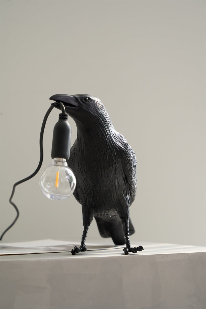 Raven Resin Table Lamp