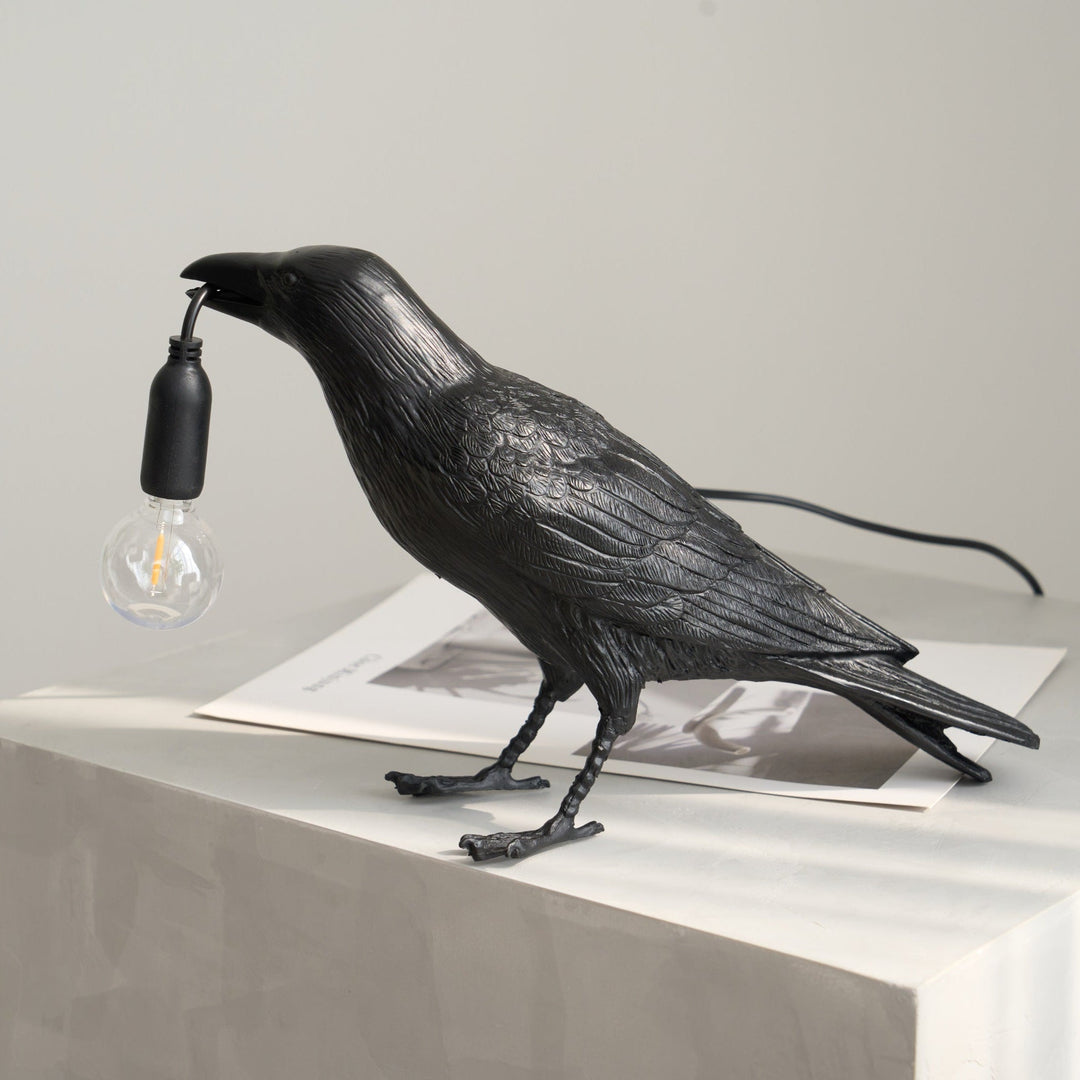 Raven Resin Table Lamp