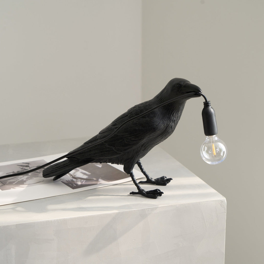 Raven Resin Table Lamp
