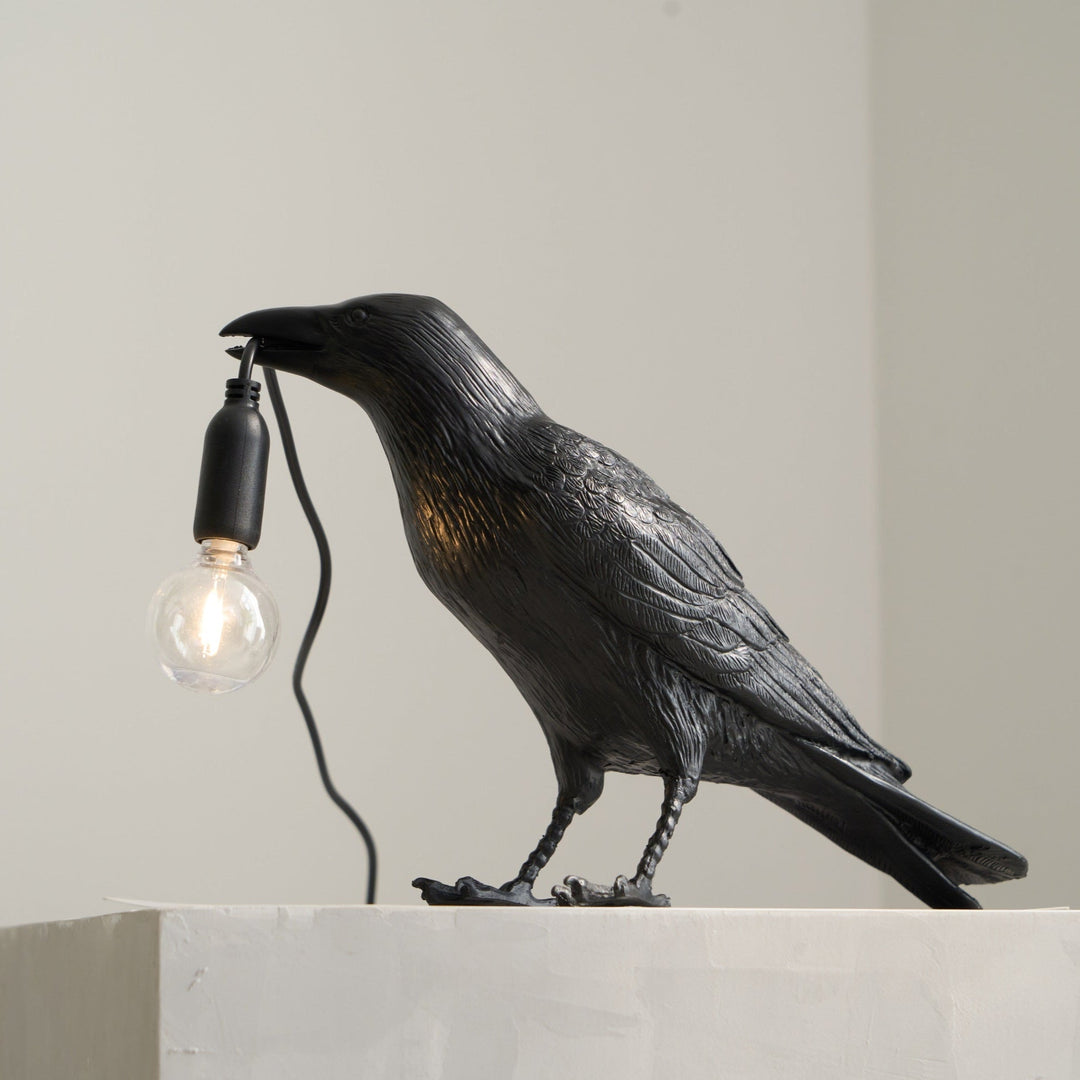 Raven Resin Table Lamp