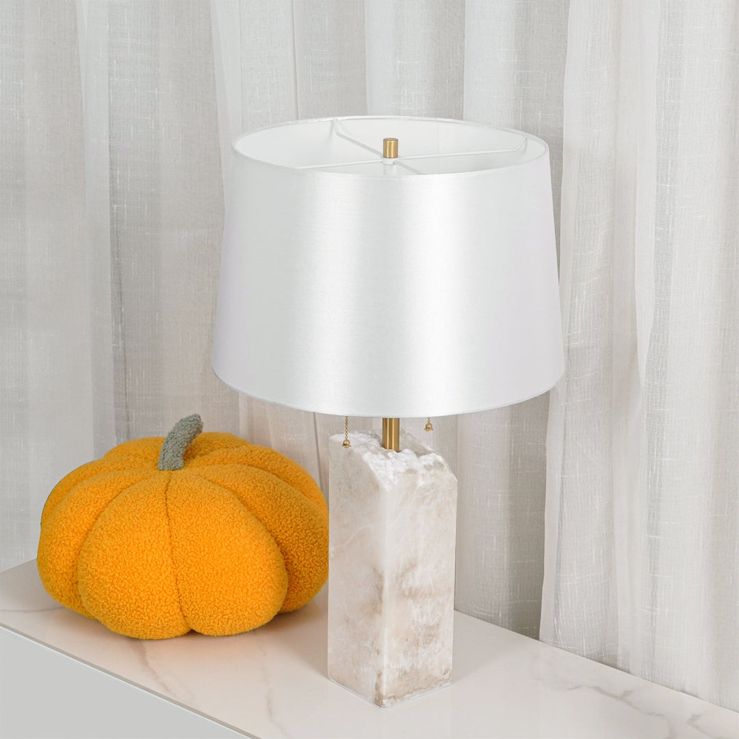 Rå Alabaster Bordslampa