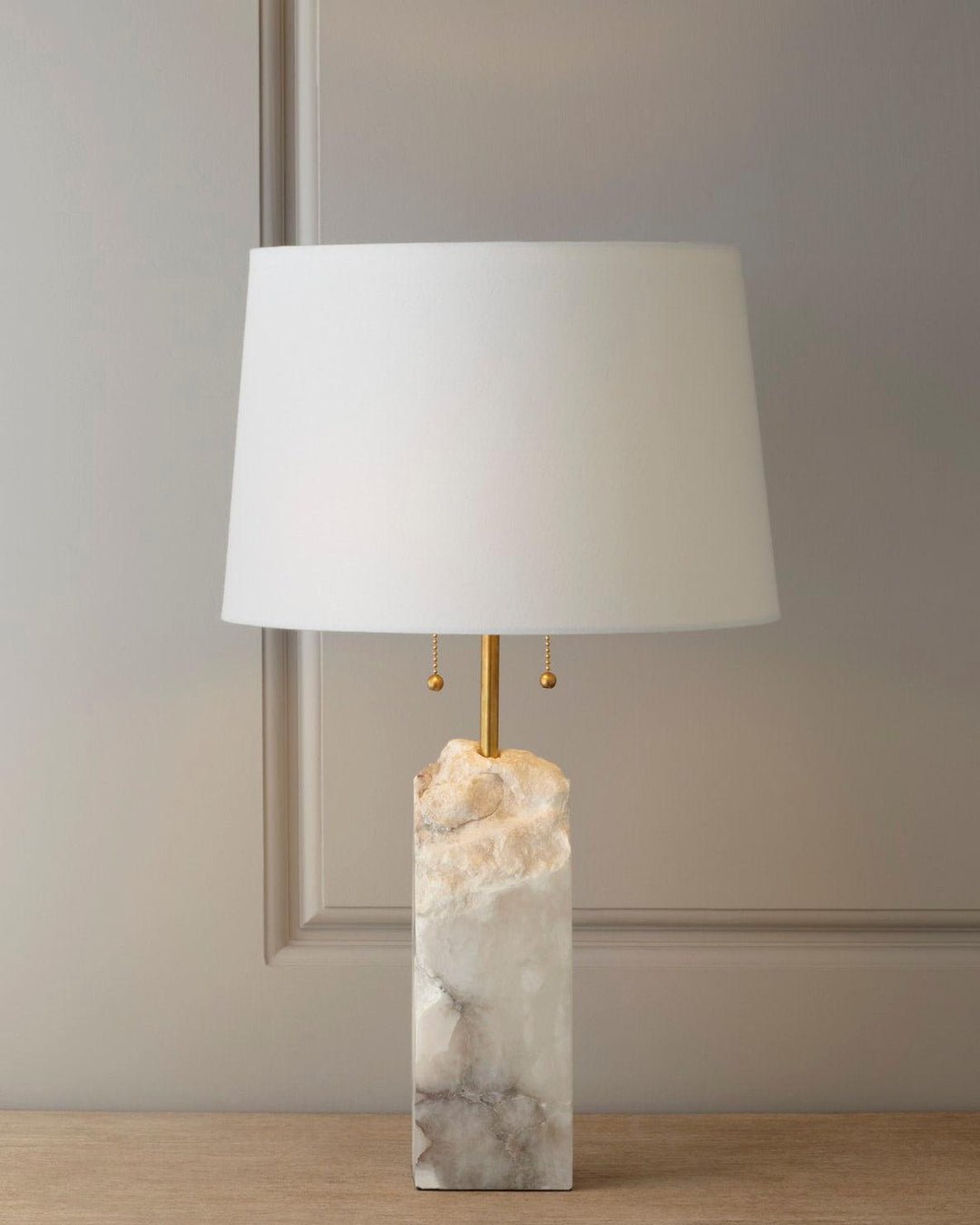 Rå Alabaster Bordslampa