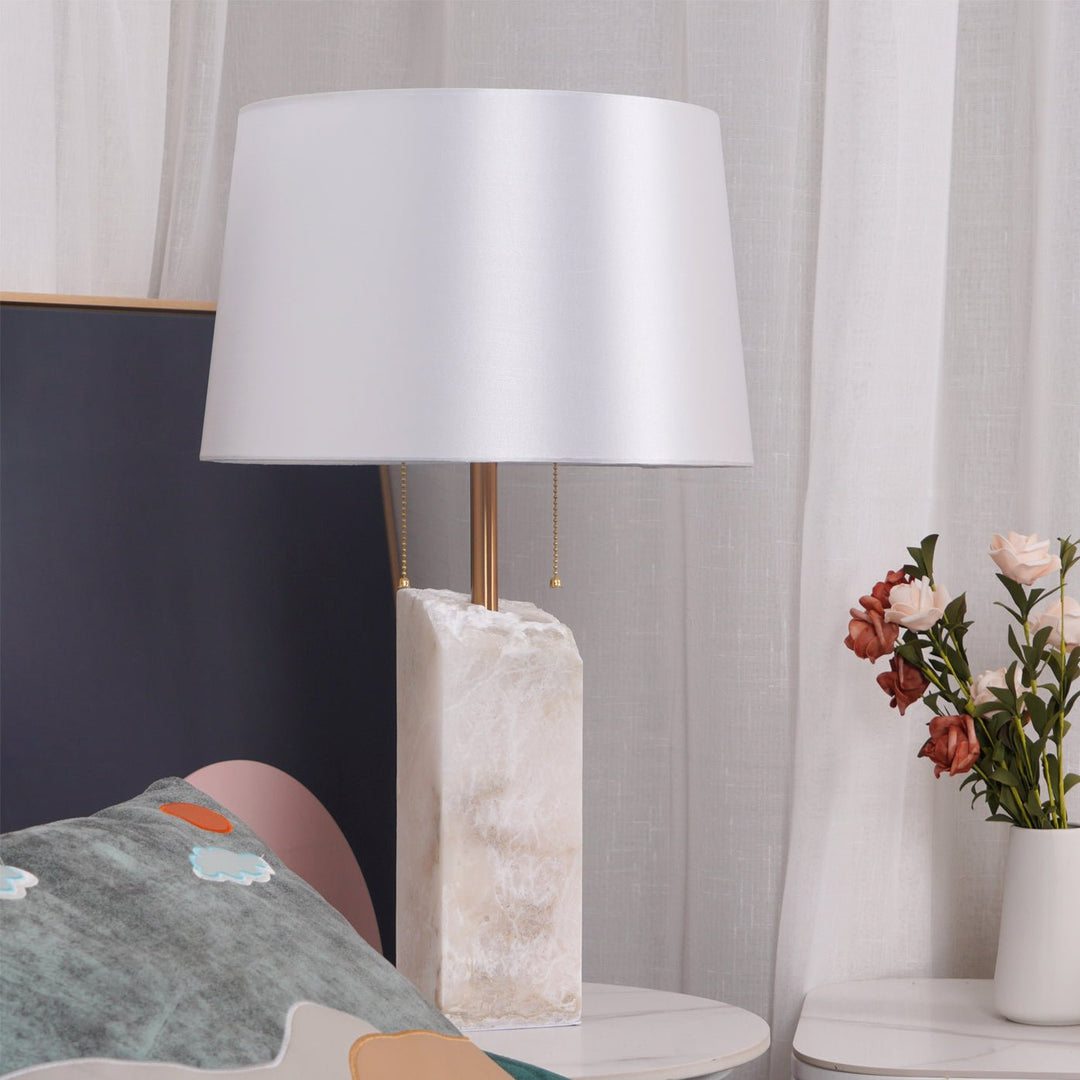 Rå Alabaster Bordslampa