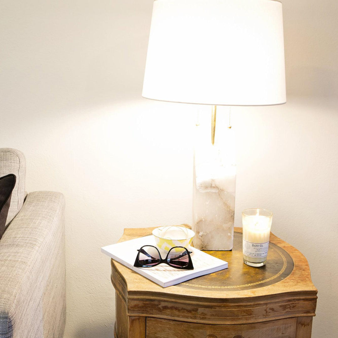 Rå Alabaster Bordslampa