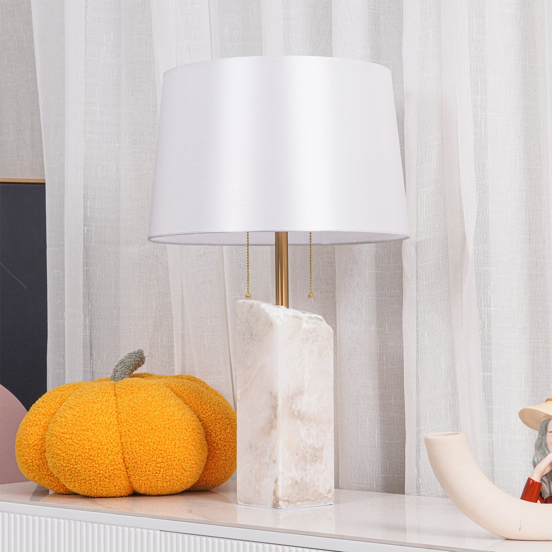 Rå Alabaster Bordslampa