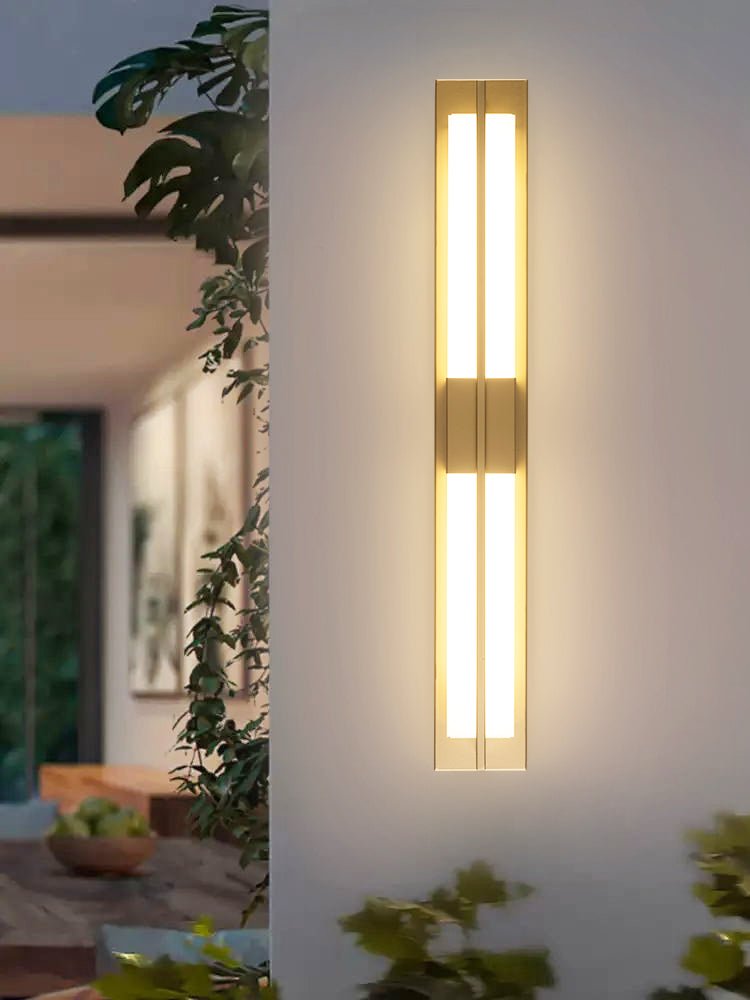 Rektangulär Alabaster Messing Vägglampa
