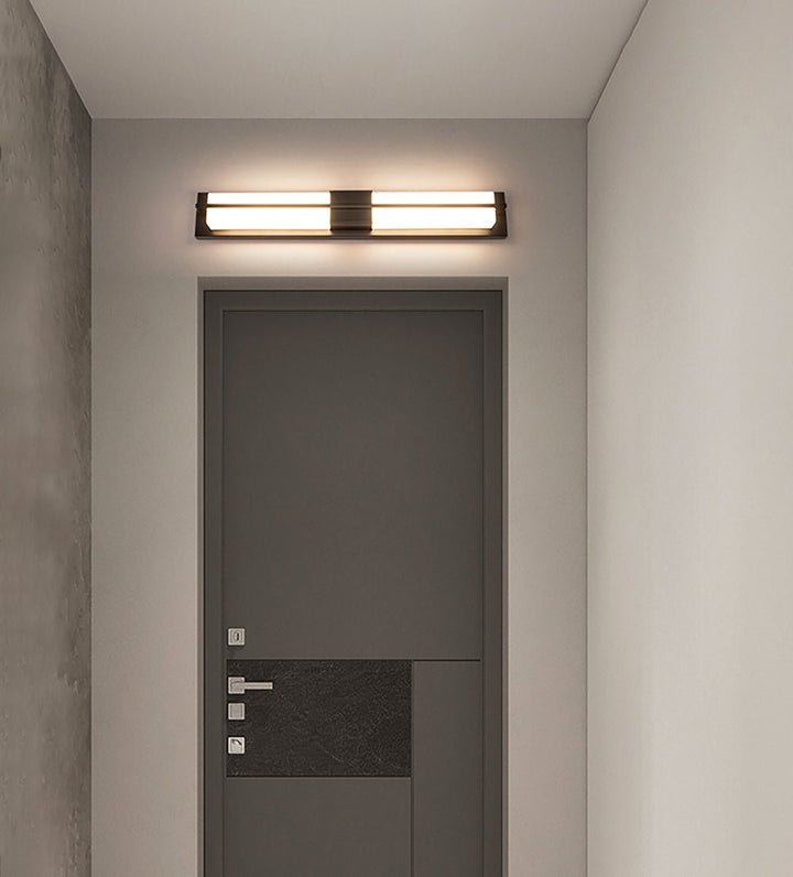 Rektangulär Alabaster Messing Vägglampa