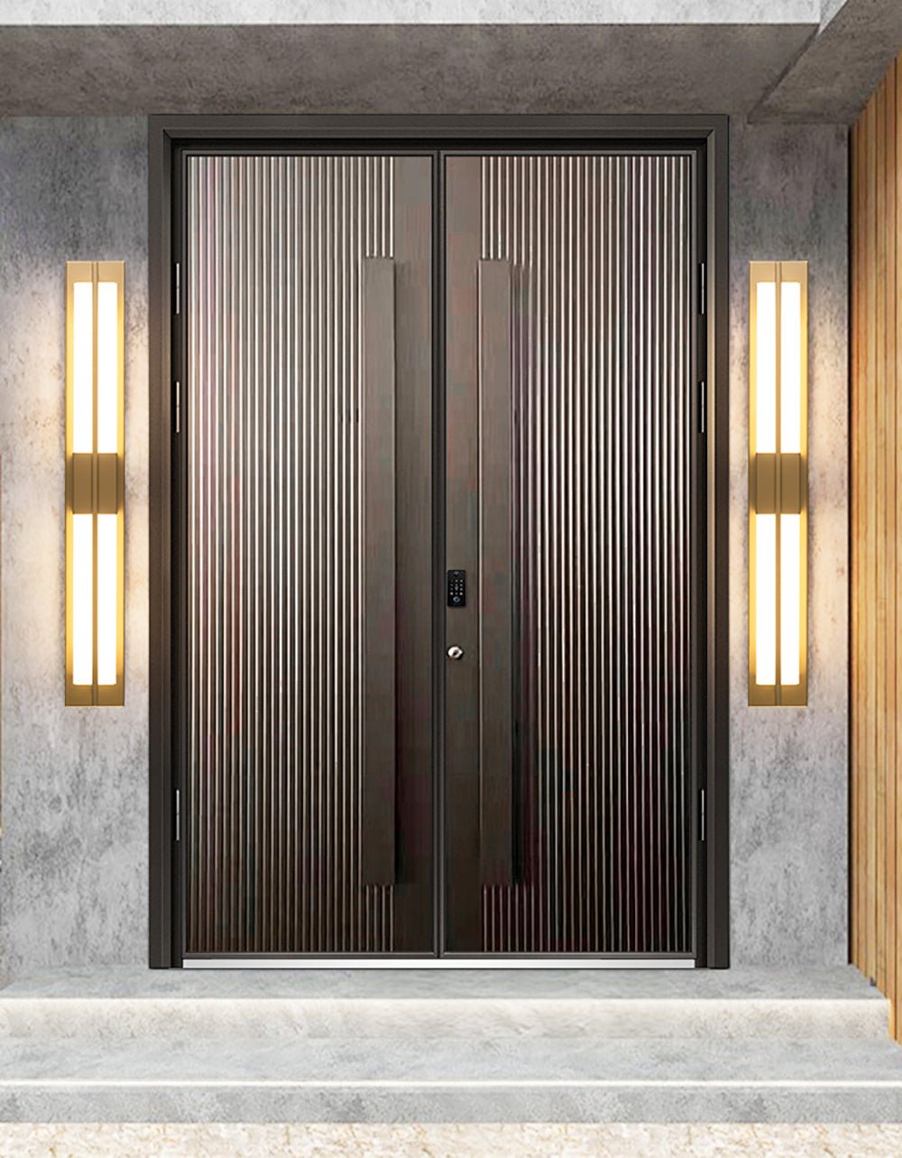 Rektangulär Alabaster Messing Vägglampa
