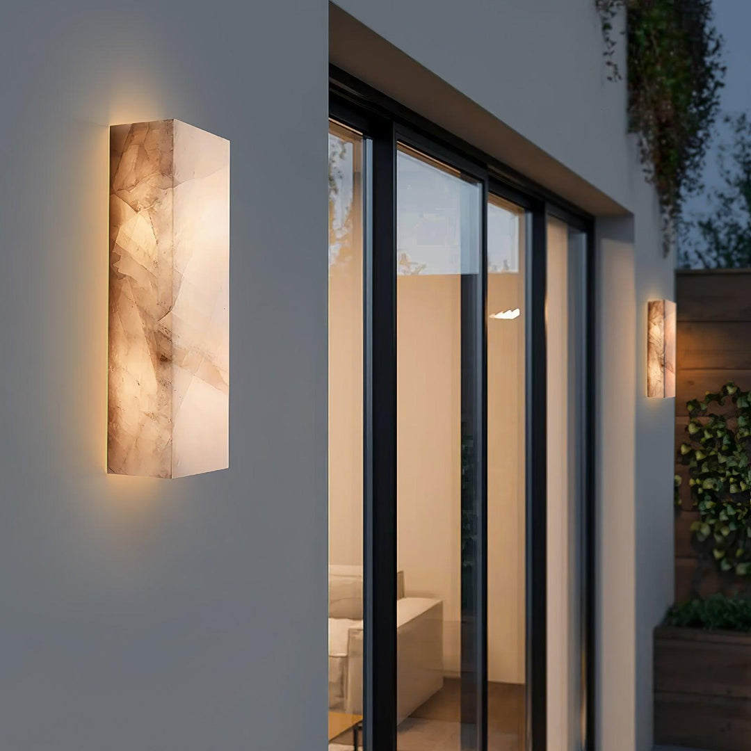 Rektangulär Alabaster Vägglampa