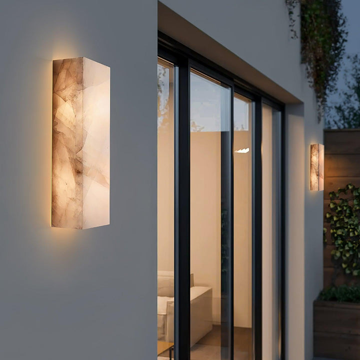 Rektangulär Alabaster Vägglampa
