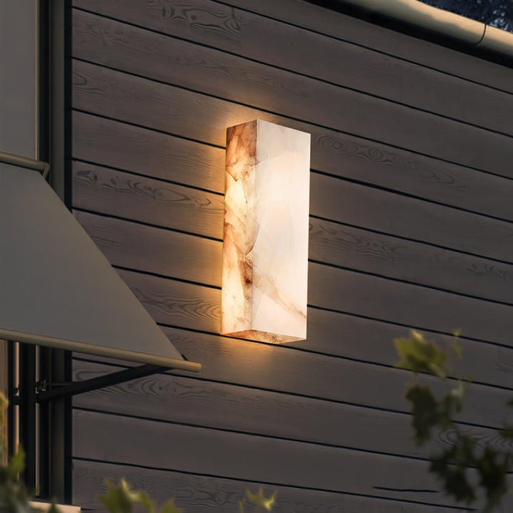 Rektangulär Alabaster Vägglampa