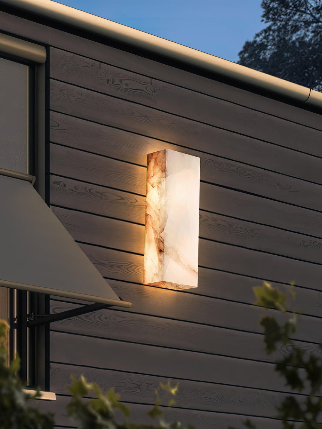 Rektangulär Alabaster Vägglampa