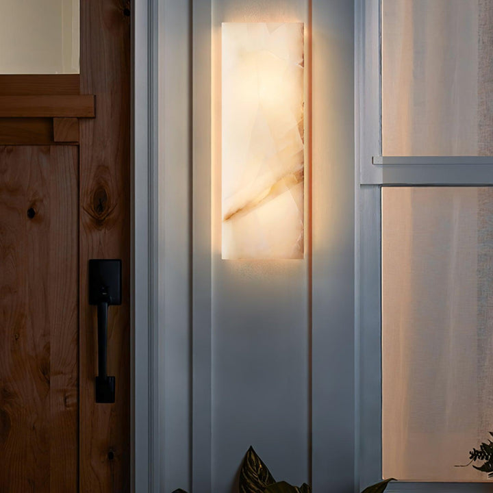 Rektangulär Alabaster Vägglampa