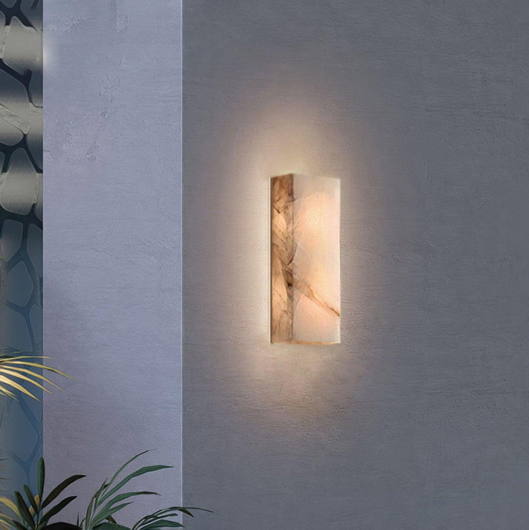 Rektangulär Alabaster Vägglampa
