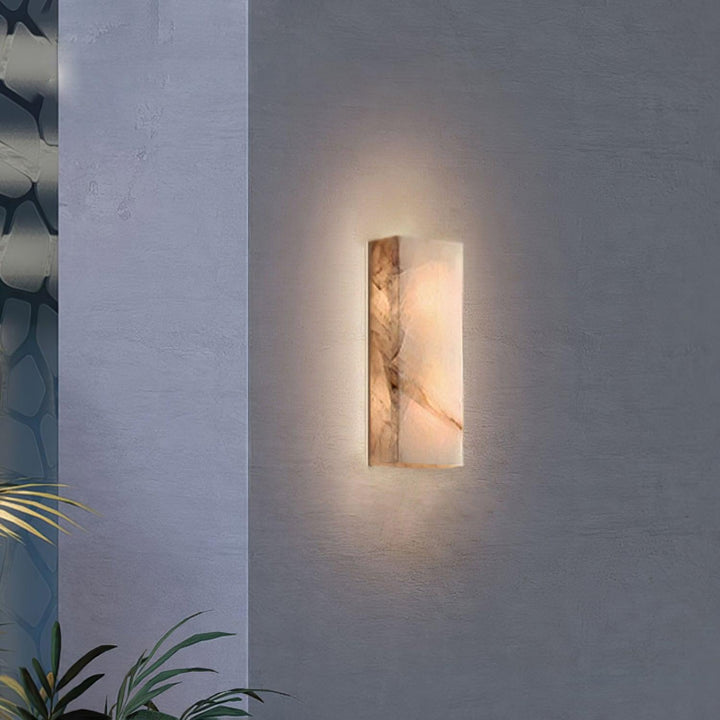 Rektangulär Alabaster Vägglampa