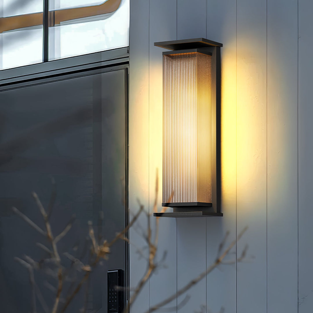 Rektangulär Box Utomhus Vägglampa