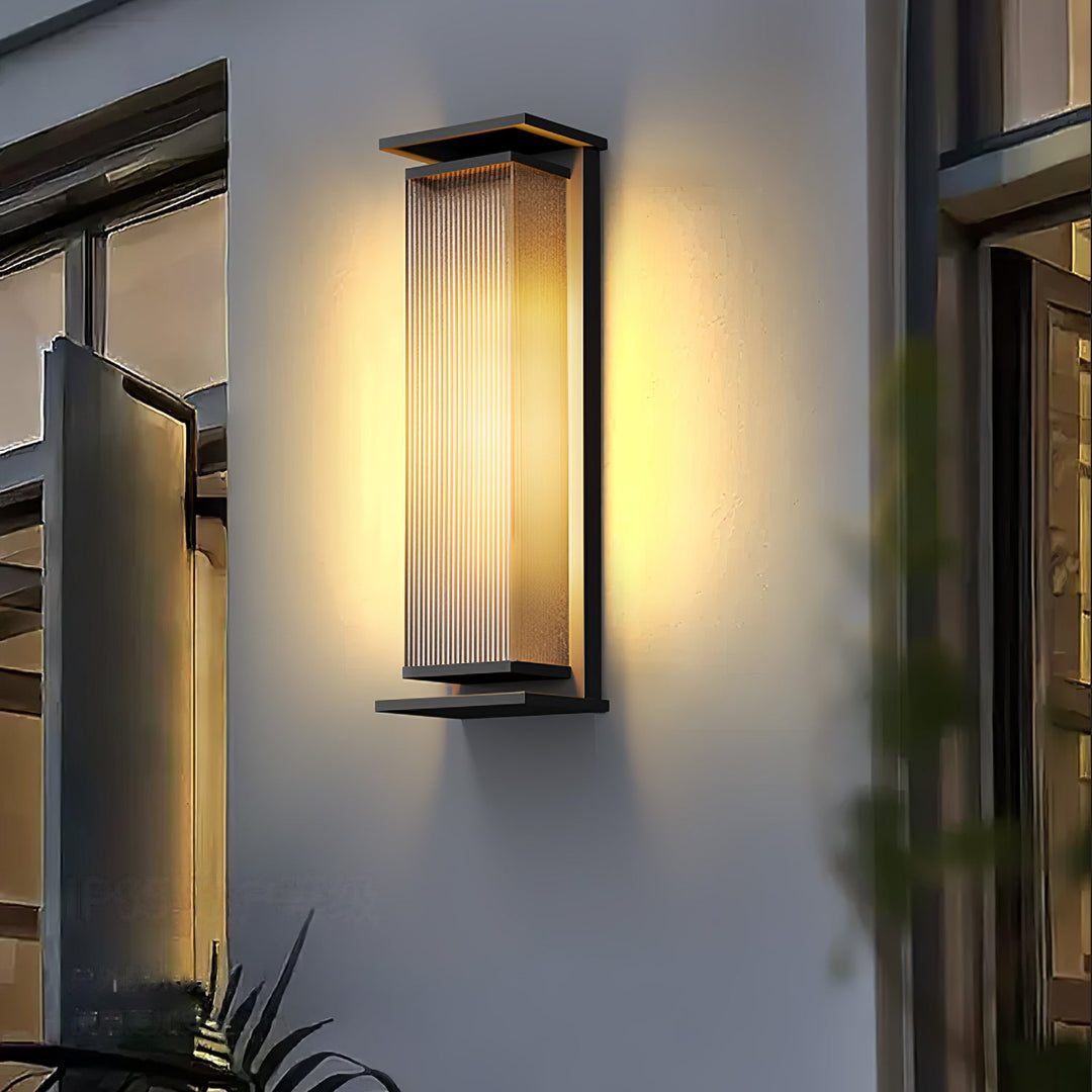 Rektangulär Box Utomhus Vägglampa