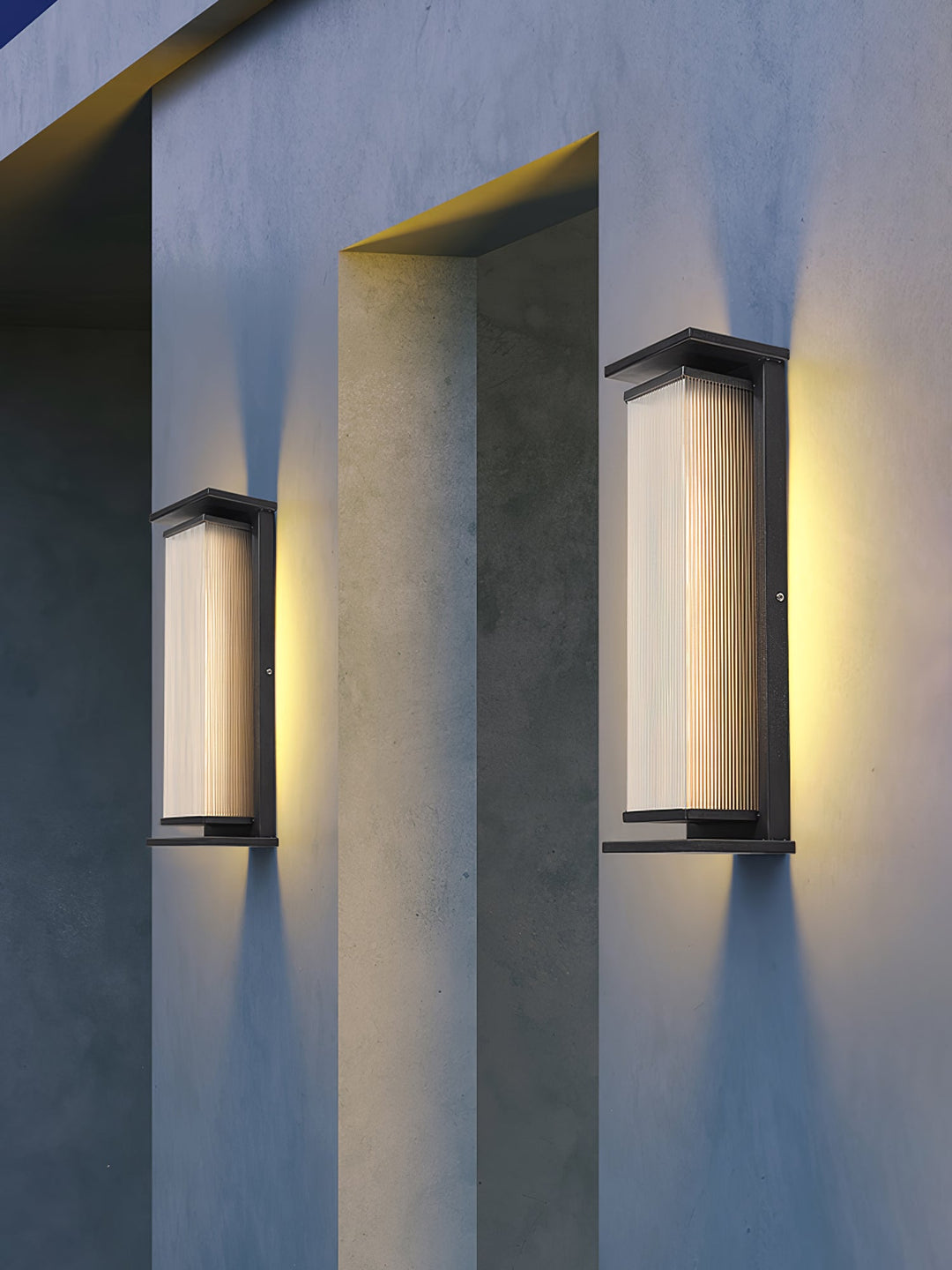 Rektangulär Box Utomhus Vägglampa