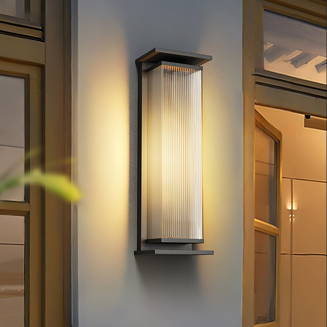 Rektangulär Box Utomhus Vägglampa