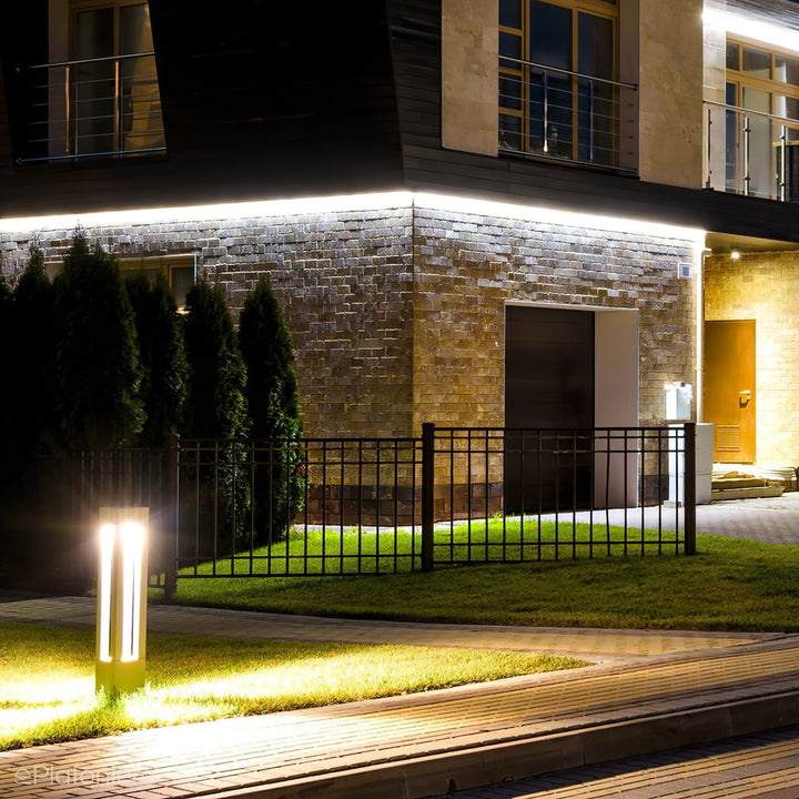 Rektangulär Kolonn Trädgårdslampa Utomhus