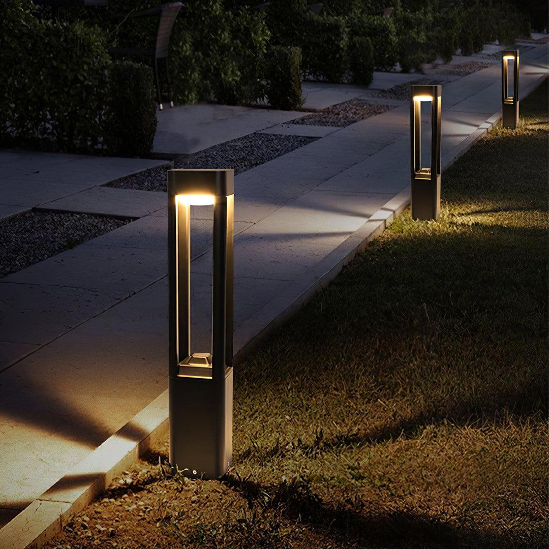 Rektangulär Kolonn Trädgårdslampa Utomhus