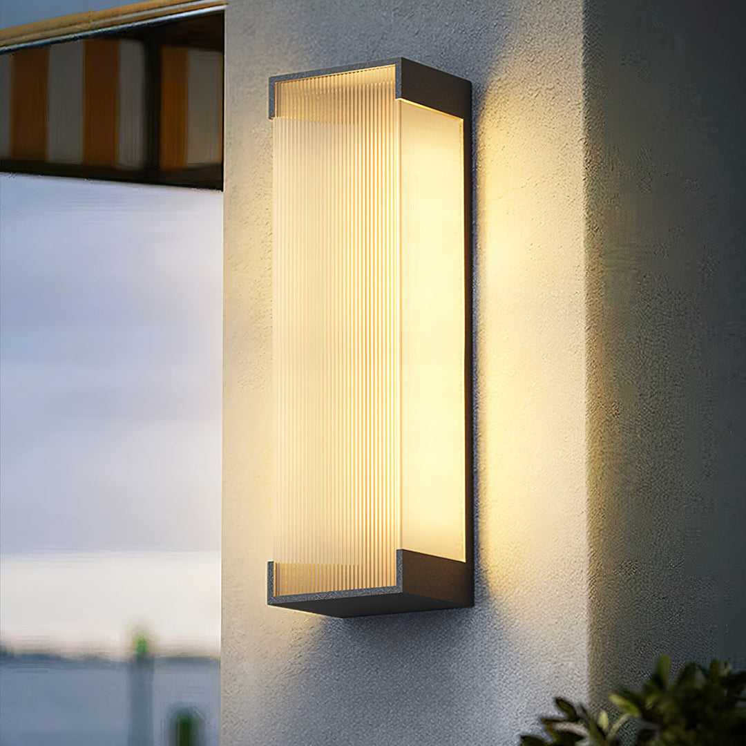 Rektangulär Utomhus Vägglampa