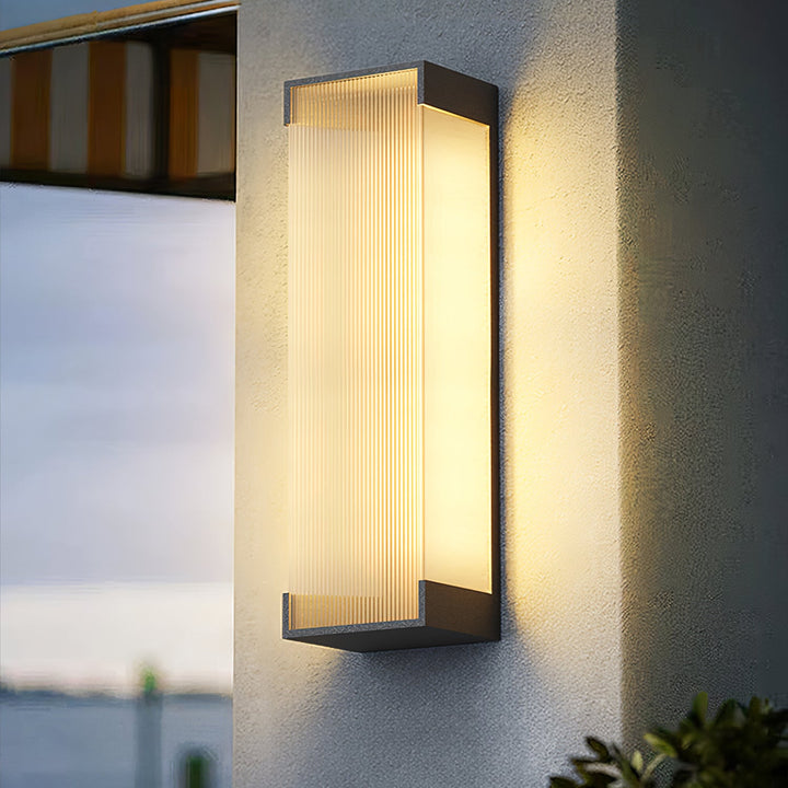 Rektangulär Utomhus Vägglampa