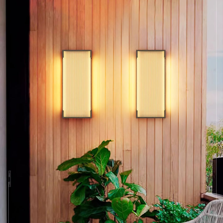 Rektangulär Utomhus Vägglampa