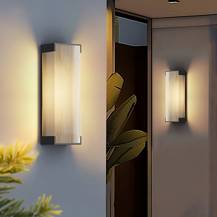 Rektangulär Utomhus Vägglampa