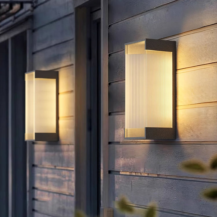 Rektangulär Utomhus Vägglampa